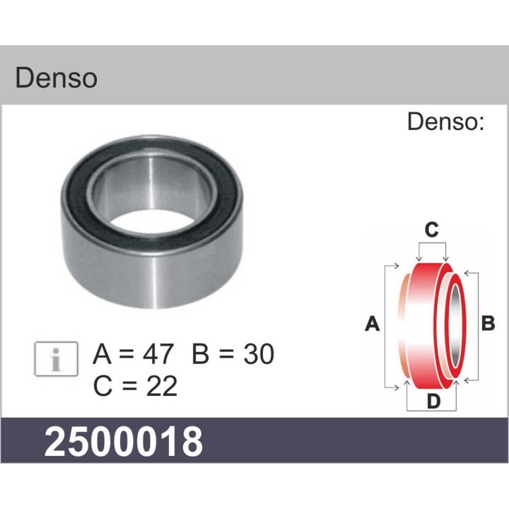 2500018  RODAMIENTO SANDEN   47 X 30 X 22