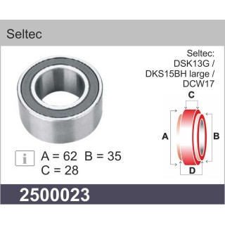 2500023  RODAMIENTO DIESEL KIKI SELTEC  62 X 35 X 28