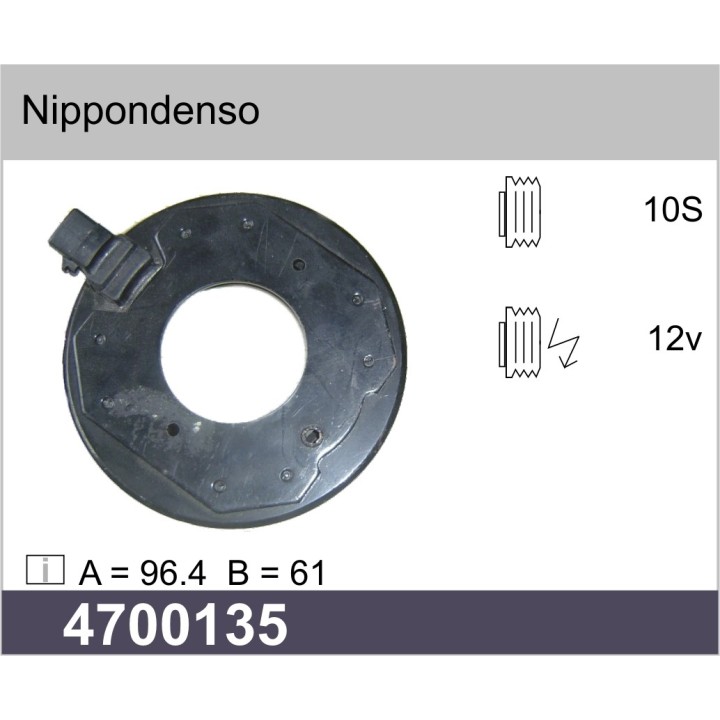 4700135  BOBINA DENSO NP 10PA 12V 96X61X25X40MM