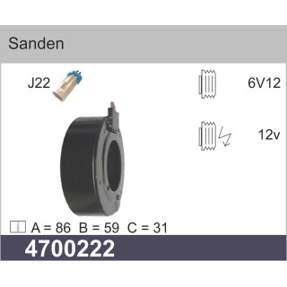 4700222  BOBINA SANDEN 86 X 59 X 31
