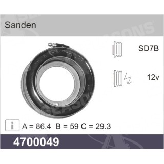 4700049  BOBINA SANDEN 86,4 X 59 X 29,3