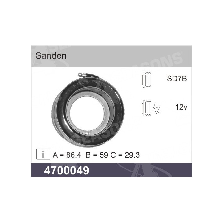 4700049  BOBINA SANDEN 86,4 X 59 X 29,3