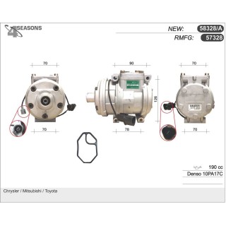 58328/A  COMPRESOR NUEVO AFTERMARKET TOYOTA