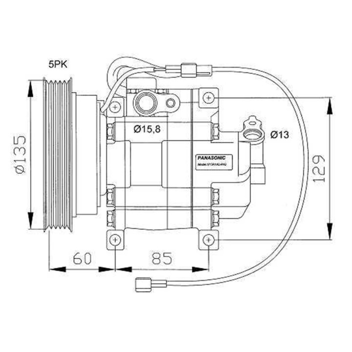 20134605  PA N13A1AN4MG A/D PV5 138MM ST22 12V V-B