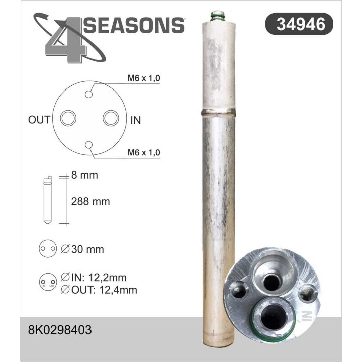 34946  FILTER DRIER  AUDI A4 8K SERIES 07-