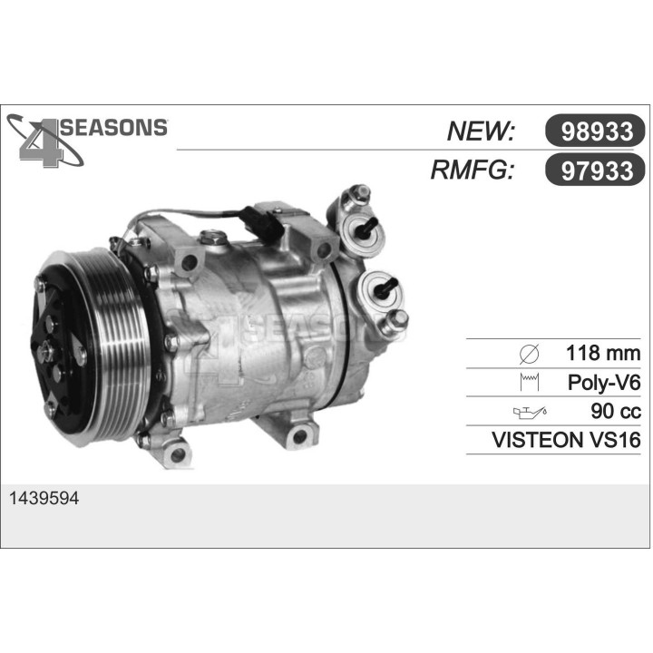 97933  COMPRESOR  FORD 1.6 TDCI 05-