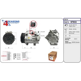 97933  COMPRESOR  FORD 1.6 TDCI 05-