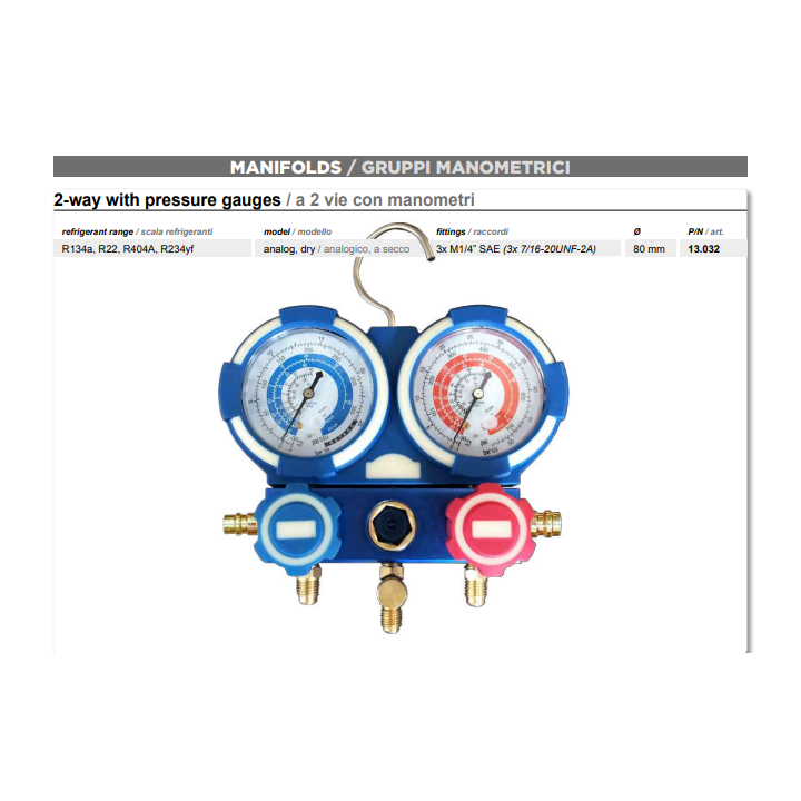 59220  MALETIN PUENTE DE MANOMETRO  R134A