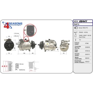 67441N  COMPRESOR NUEVO VOLKSWAGEN ENGINE TDI V5