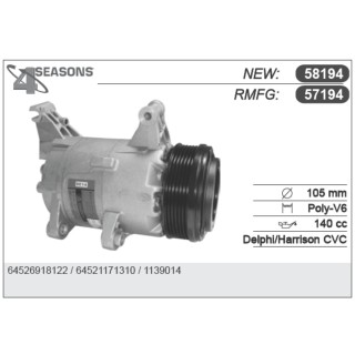 58194  COMPRESOR NUEVO BMW MINI COOPER 01-