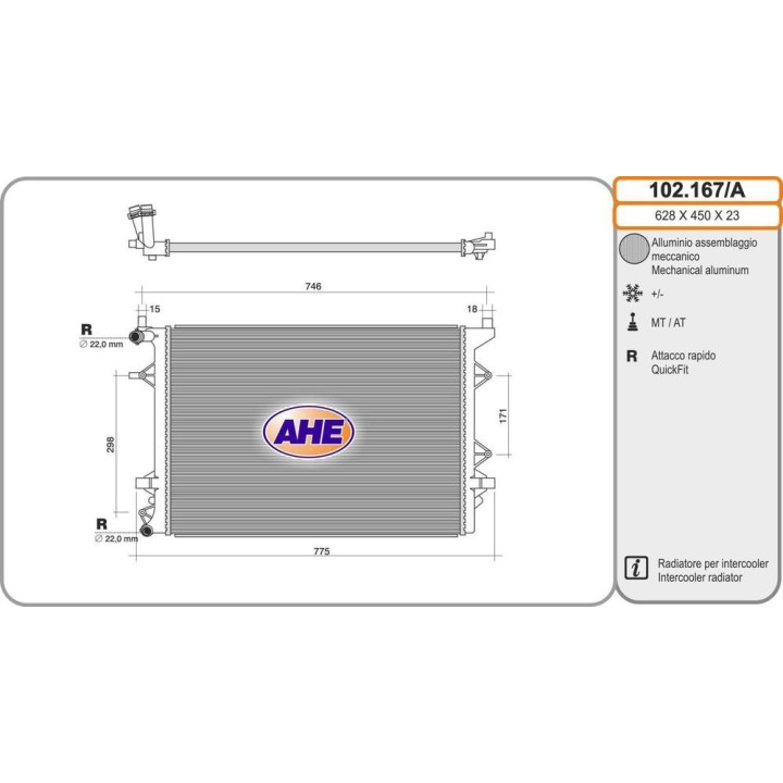 Rad  Int  VW Beetle/Jetta 1 4TSi/2 0TDI  /-AC M/AT