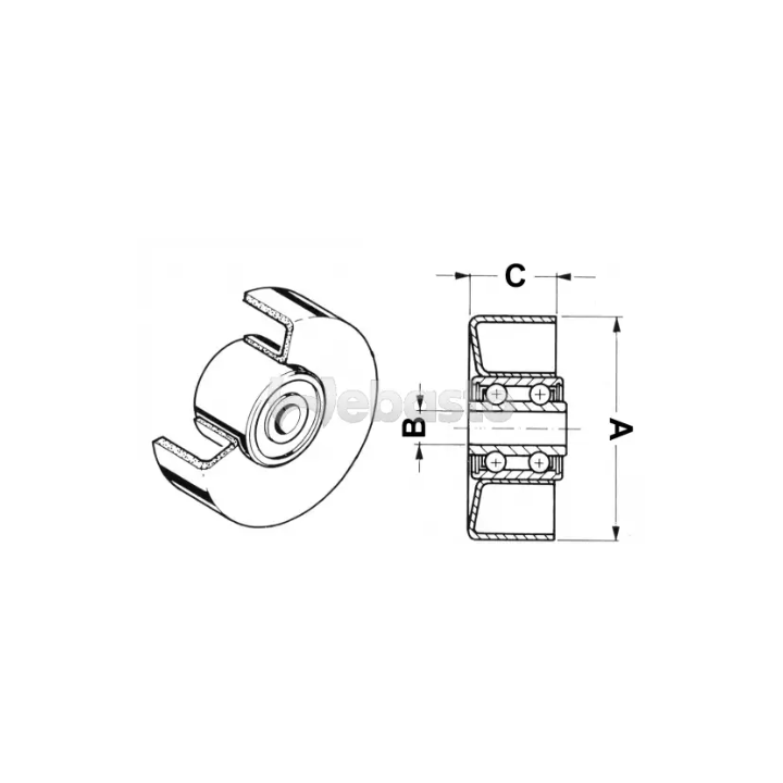 20152035  POLEA TENSORA LISA 66X10X26MM