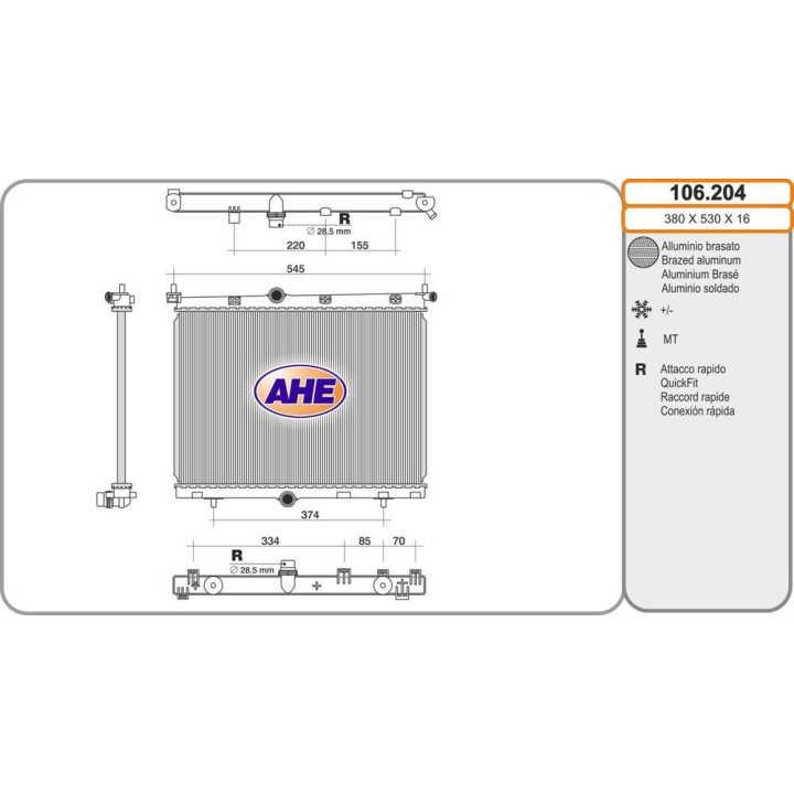 Rad  CITROEN/PEUGEOT DS3/208/2008/3008/5008 1 2  /