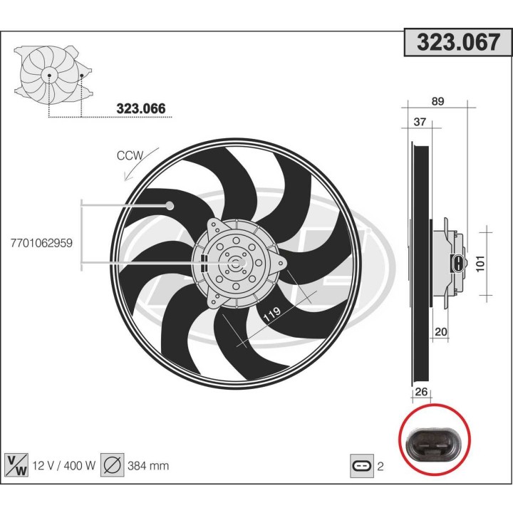323067  NISSAN / OPEL / RENAULT NV400/Movano B/Master III