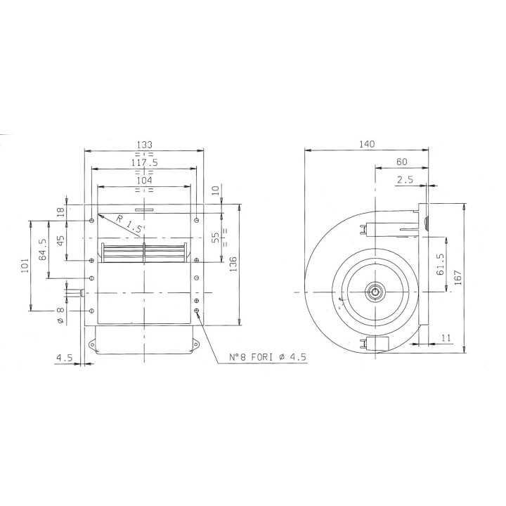 5400032  UNIVERSAL EVAPORATOR BLOWER MOTOR