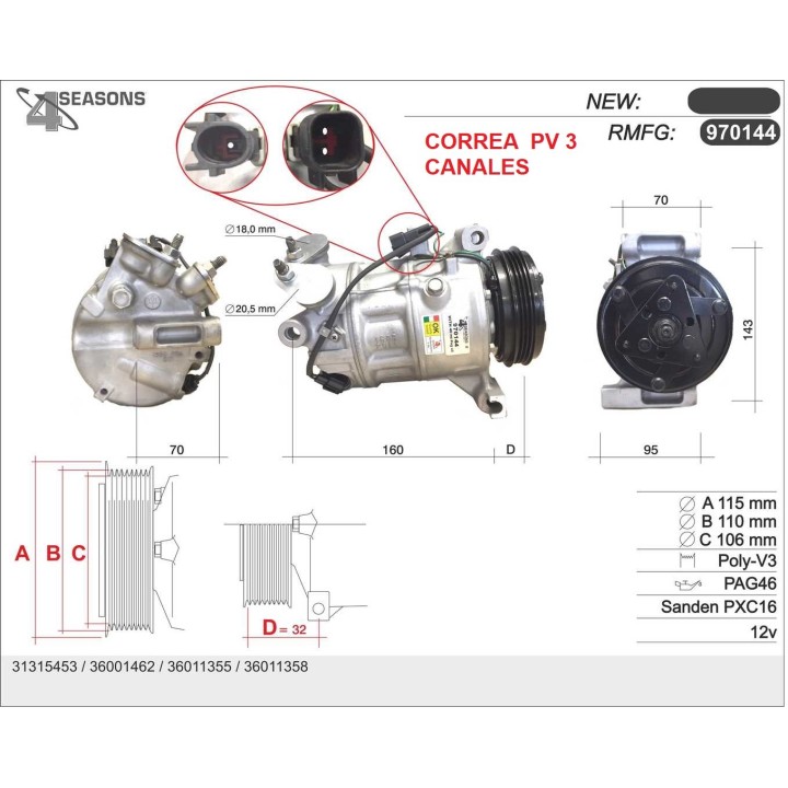 970144  CMP  VOLVO S60 II/S80 II/V60/V70 III 03.06-