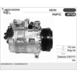 97726  CMP  BMW X5 4.4 / 3.0 d 03-  CALSONIC CSV717