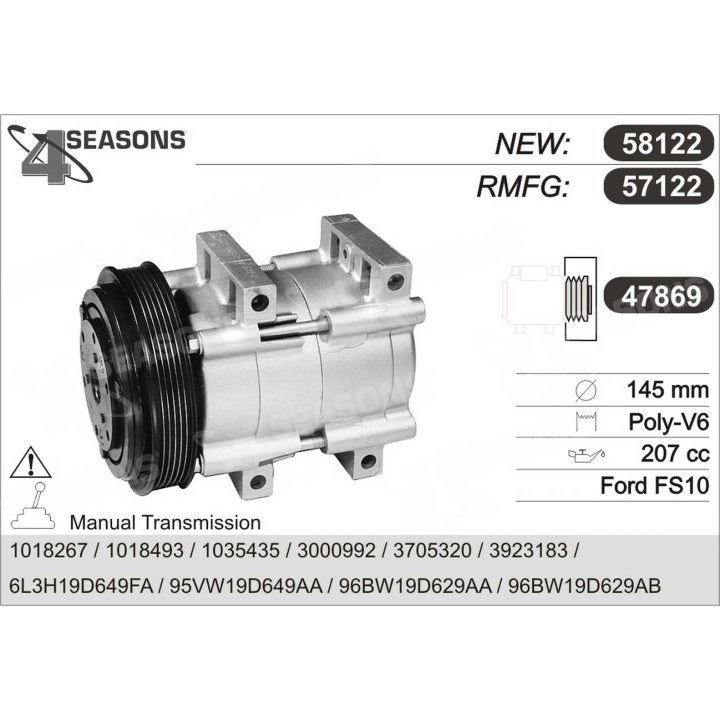 57122  COMPRESOR  FORD TRUCKS