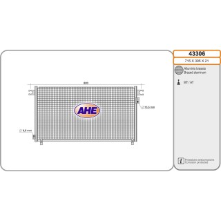 43306  CONDENSER NISSAN 2.8 TDI / 3.0 VDI