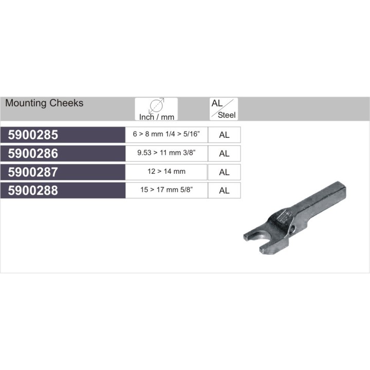 5900287  LOKRING TOOLING MOUNTING CHEEKS 12   14 MM ALU