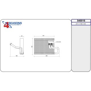 540016 Evap. CITROEN/PEUGEOT C4/308 imp. Valeo 02.09-