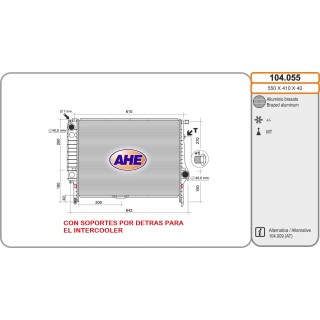 104055  BMW 325 TDS INTERCOOLER (E36)