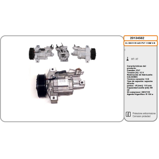 20134562  CL DKV11R A/D PV7 115MM 12V V-B