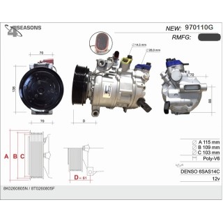 970110G  ORIGINAL  CMP  AUDI A4/A5/Q5 2.0TDi