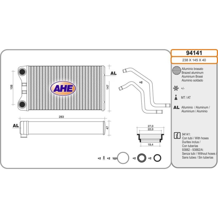 Risc  AUDI A4 06 00-03 09 CON TUBOS