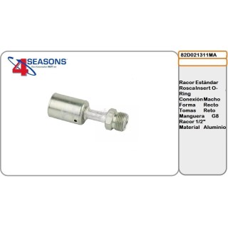 Racor Insert O-Ring Macho Recto G8 1/2 Aluminio