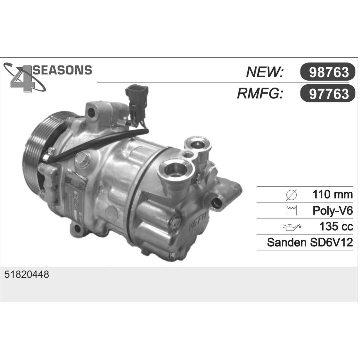 97763  COMPRESOR  FIAT/ALFA/LANCIA  MITO - BRAVO II