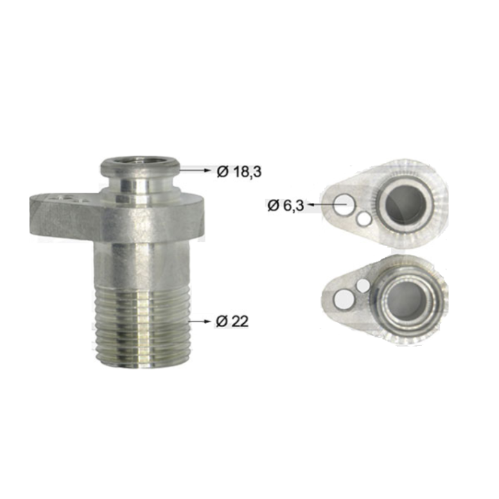 1400055S  COMPRESSOR FITTING SANDEN SD7 / NR.10 CON JUNTA