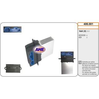 406001  Centr. Vent. Ab. PEUGEOT 206/206+ 08.98-08-13