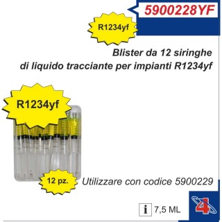 5900228YF  TRACCIANTE IMP. 1234yf  7,5 ML Conf. 12 siringhe