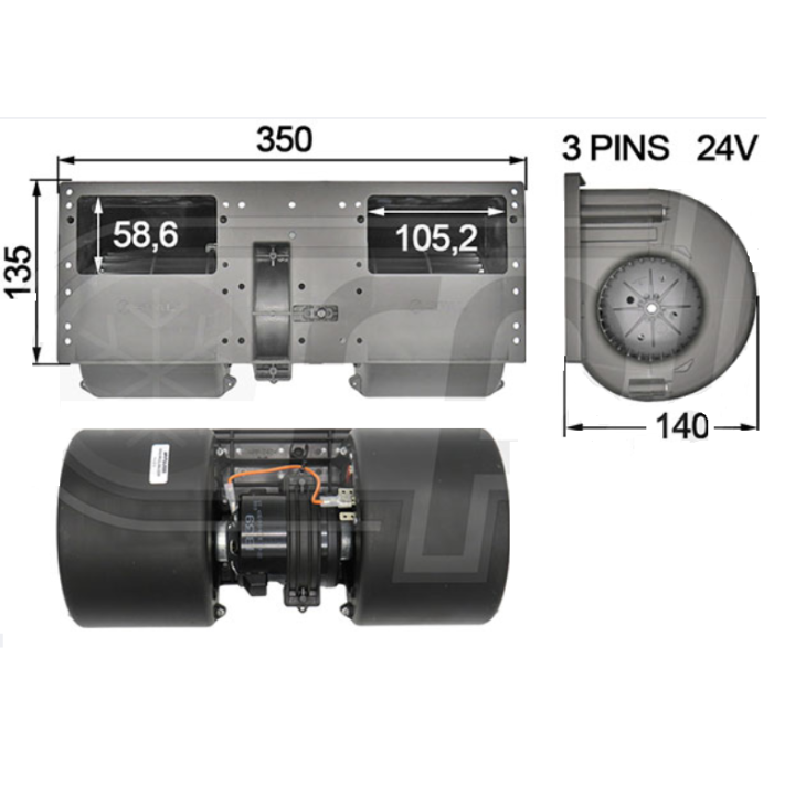 20166257  TURBINA DOBLE 24V