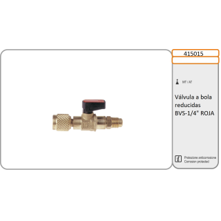 415015 Grifo Válvula a bola reducidas BVS-1/4" ROJA