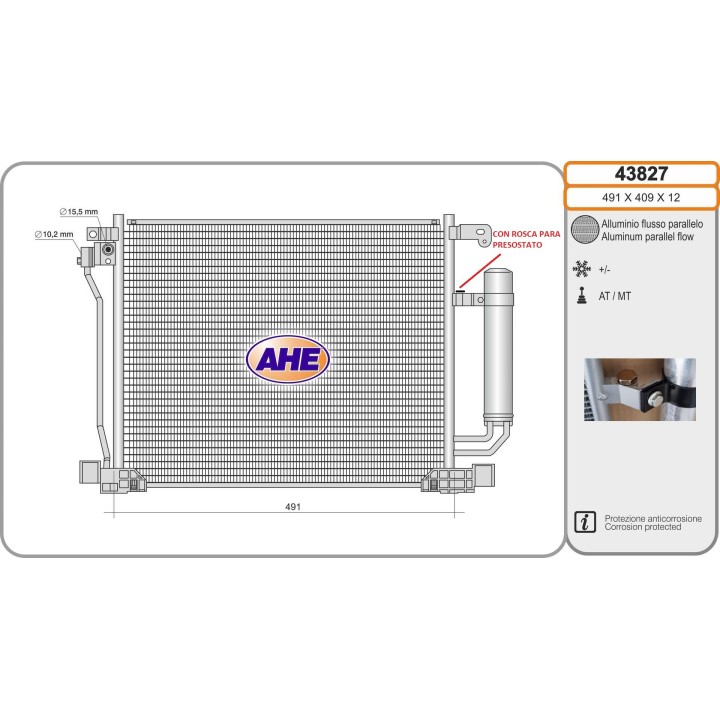 43827  Cond. Nissan Juke/Pulsar 1.2 DIG-Tu