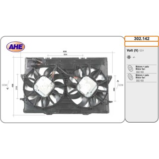 302142  FAN AUDI/PORSCHE A4/A5/A6/A7/A8/MAC