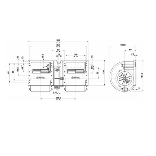 20166262  TURBINA DOBLE 24V 320X139,8X167,5MM