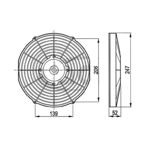 20166091  ELECTROVENTILADOR SOP 225MM 12V