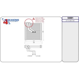54881  EVAPORATOR VOLKSWAGEN Golf VII/Golf Sportsvan 04.1