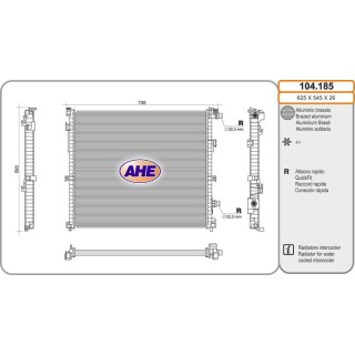 Rad  Intercooler BMW X5/X6/X7 3 0/4 0/45e 06 18-12
