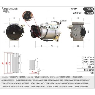 77576  COMPRESOR  FORD FOCUS
