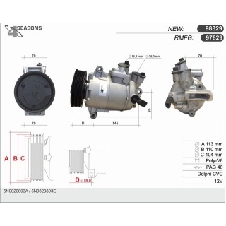 97829  CMP  VW GOLF V / AUDI A3 VERSION DELPHI