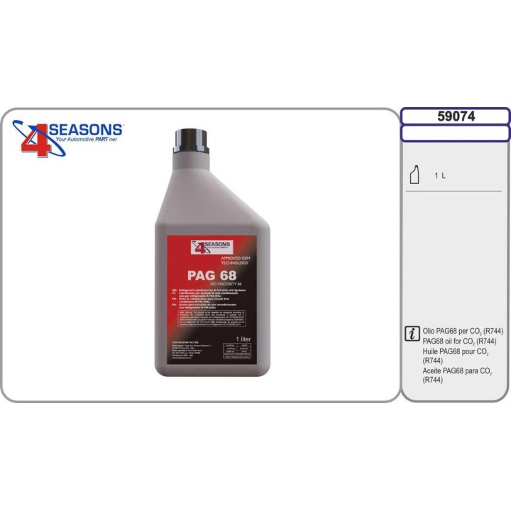 Olio PAG68 per CO2  R744  conf  1L