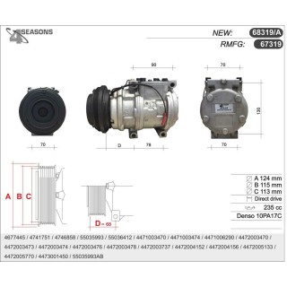 67319  COMPRESOR  CHEROKEE 2.5TD