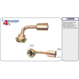 1400008  RACCORDO 90ø C/CAMP