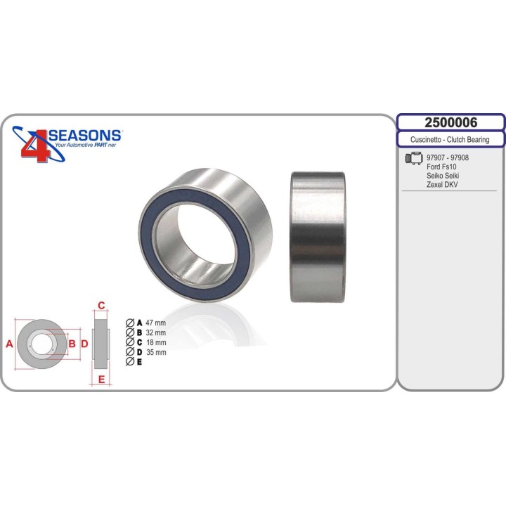 2500006  RODAMIENTO 47X32X18   150012