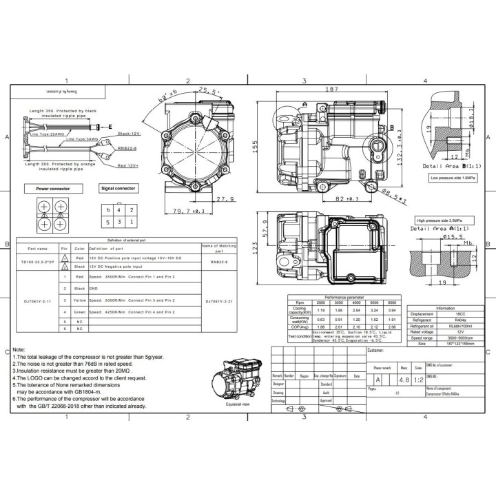 EC1801 COMPRESOR ELECTRICO UNIVERSAL 18CC-12V RQ