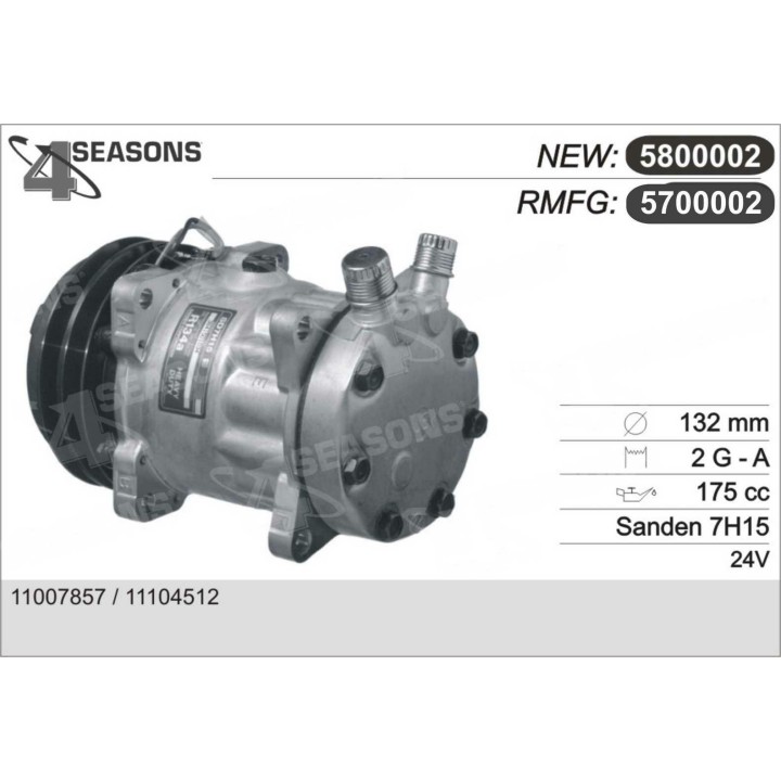 5700002 SD 7H15 2A 132MM 24V V-O R (FC)